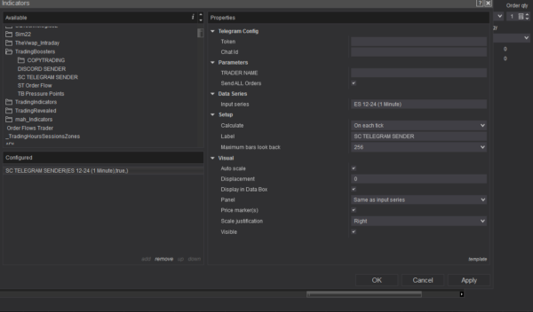 ST Telegram Sender for NinjaTrader 8